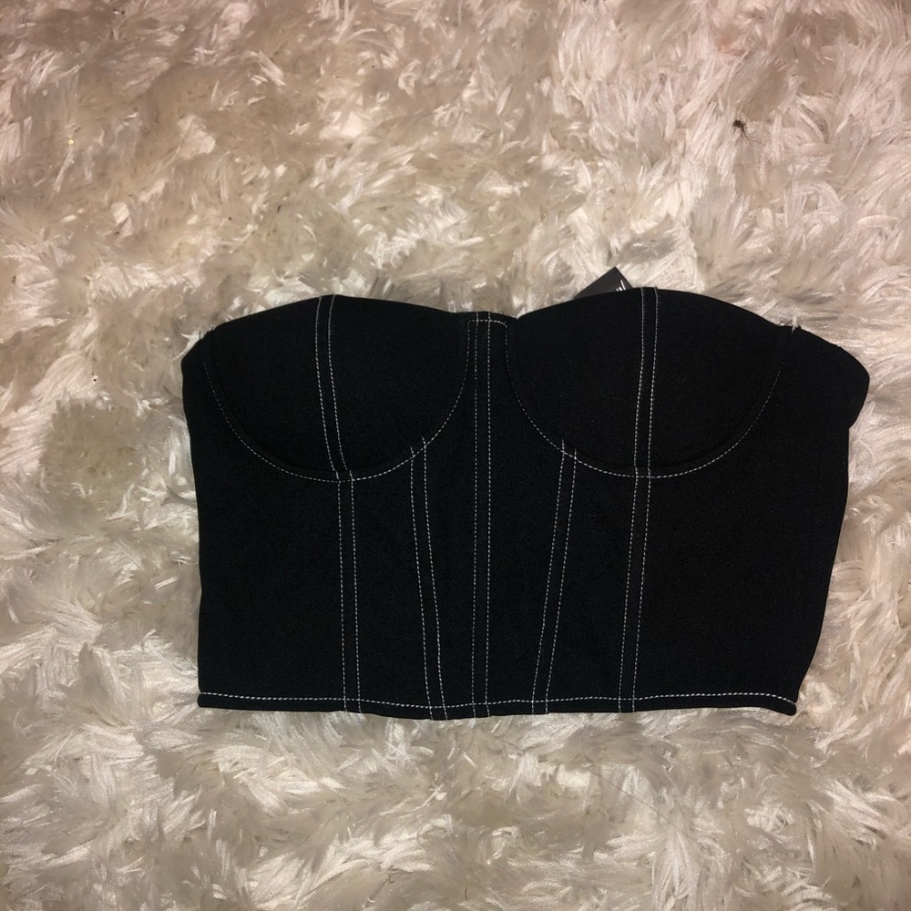 Black crop top NWT